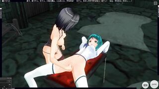 3D HENTAI BDSM YURI The mistress took the schoolgirl to the basement to bring to orgasms (PART 1)