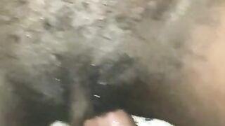 Interracial couple fucks all night