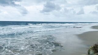 Handjob on the beach! We almost got caught!