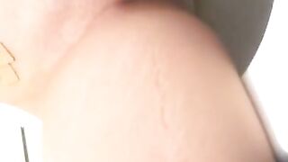 Small tits teen peeing on the toilet