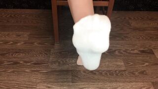 Fuck girl white sock, sockjob and pov show socks, smell socks and domination