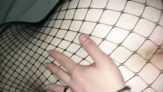 Fucking My Friend DoggyStyle Fishnet