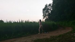 Made my wife masturbate next to the road