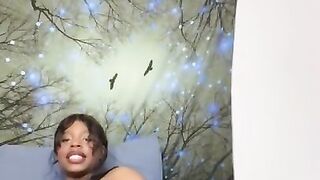 Big Nipple Ebony teases her pink pussy