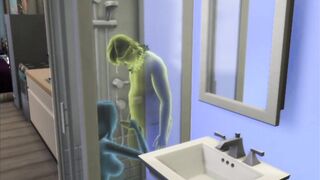 The male member enters the transparent girl and is seen in sex | sims 4 wicked woohoo