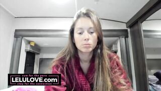 Webcam babe stripping & dancing twerking naked ass then masturbating & live blowjob doggystyle sex to cumshot - Lelu Love