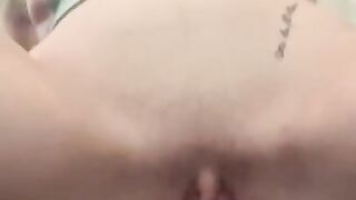 First time cumming on dildo