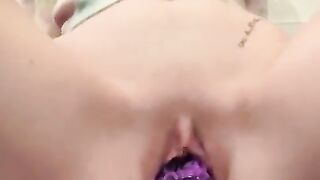 First time cumming on dildo