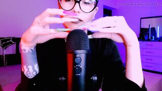 hot Mistress make asmr with her claws