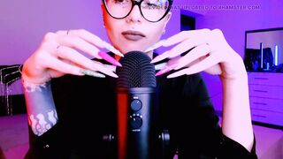 hot Mistress make asmr with her claws