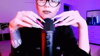 hot Mistress make asmr with her claws