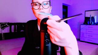 hot Mistress make asmr with her claws