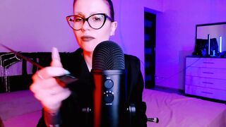 hot Mistress make asmr with her claws