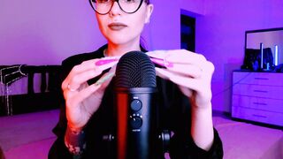 hot Mistress make asmr with her claws