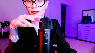 hot Mistress make asmr with her claws