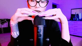 hot Mistress make asmr with her claws