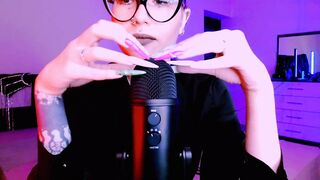 hot Mistress make asmr with her claws