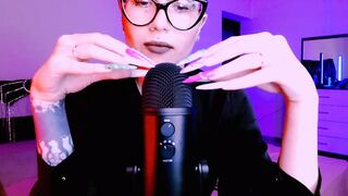 hot Mistress make asmr with her claws