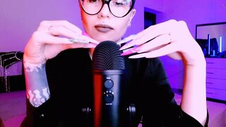 hot Mistress make asmr with her claws