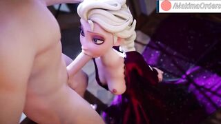 Elsa from Frozen Blows and Swallows. Animated| MakimaOrders