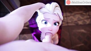 Elsa from Frozen Blows and Swallows. Animated| MakimaOrders