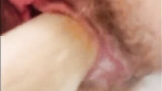 Hairy Pussy Pissy Rolling Pin Insertion