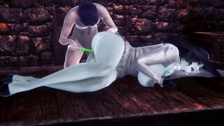 Alcina Dimitrescu takes anal beads dildo up her ass | Resident Evil Village Porn Parody