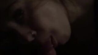 Amateur blowjob from slutty girl who loves to suck cock