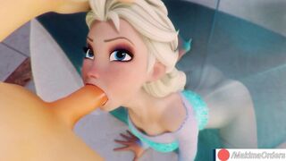 Elsa Suck Huge Dick Until Cum