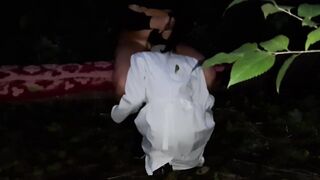 The nurse licked my pussy in the dark forest - IkaSmokS