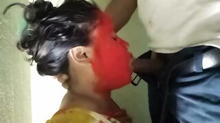 Bhabi quick fucked in Holi festival