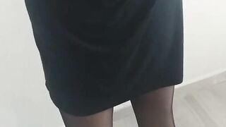 Mature women leg fetish nylon stocking