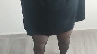 Mature women leg fetish nylon stocking