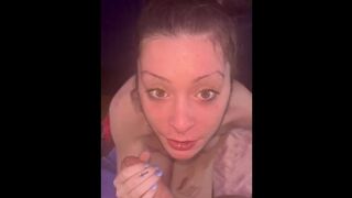 Green Eyed Baddie Throats My Dick