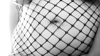 I ride my bbc dildo dressed in a fishnet. LiaKahn spanish milf amateur curvy hot chubby submissive bitch slut