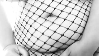 I ride my bbc dildo dressed in a fishnet. LiaKahn spanish milf amateur curvy hot chubby submissive bitch slut