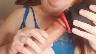 TheLady shows some of her Male toys and describes how she performs oral