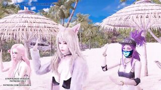 MMD Brave Girls - Chi Mat Ba Ram Ahri Kaisa Seraphine KDA Sexy Hot Dance League of legends Hentai