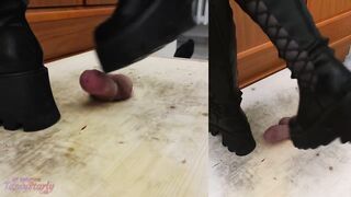 Chunky Aggressive Boots Hard Crushing Cock and Balls - CBT Bootjob Trample with TamyStarly