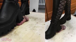 Chunky Aggressive Boots Hard Crushing Cock and Balls - CBT Bootjob Trample with TamyStarly