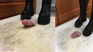 Chunky Aggressive Boots Hard Crushing Cock and Balls - CBT Bootjob Trample with TamyStarly