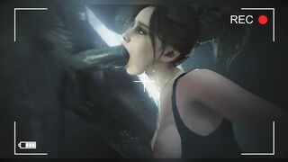 MONSTER COCK Mr.X Fucks Claire Redfield HARD Resident Evil Hentai 3D