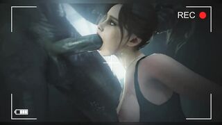 MONSTER COCK Mr.X Fucks Claire Redfield HARD Resident Evil Hentai 3D