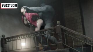 MONSTER COCK Mr.X Fucks Claire Redfield HARD Resident Evil Hentai 3D