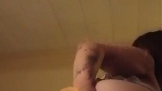 Fucking myself in the ass with dildo