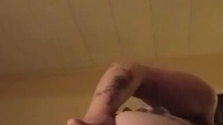 Fucking myself in the ass with dildo