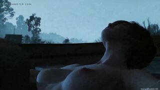 Big boobs Shani and Geralt Boat Sex Witcher 3