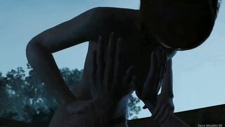 Big boobs Shani and Geralt Boat Sex Witcher 3