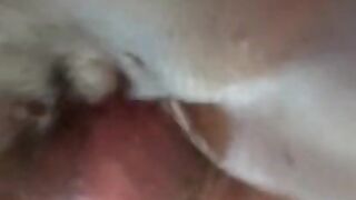 Girlfriend moaning and creamy backshots close up