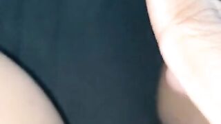 playing with cum in my pussy and making it creamy. wet pussy sounds and little moans